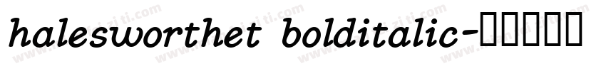 halesworthet bolditalic字体转换